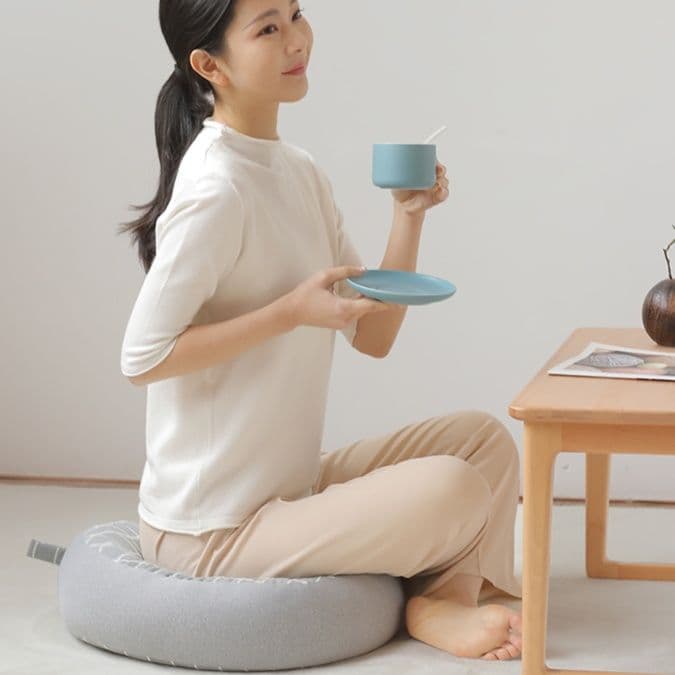 腰痛クッション 床用 まるやすらぎ座布団