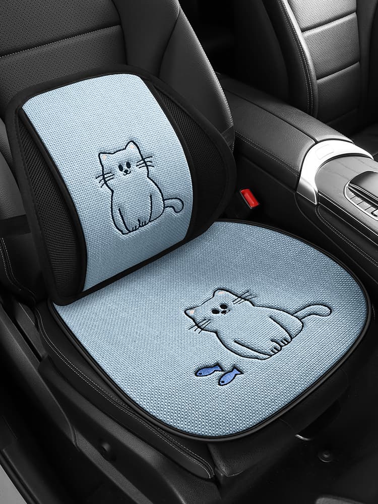 腰痛クッション 車用 ねこの笑顔で腰ラクドライブシート