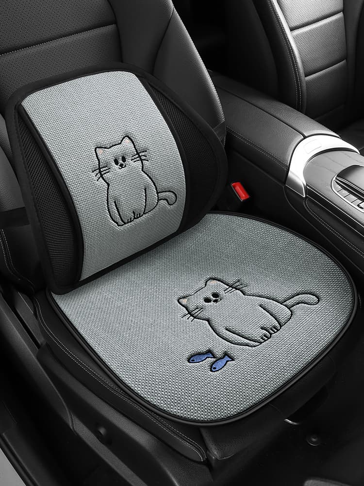 腰痛クッション 車用 ねこの笑顔で腰ラクドライブシート